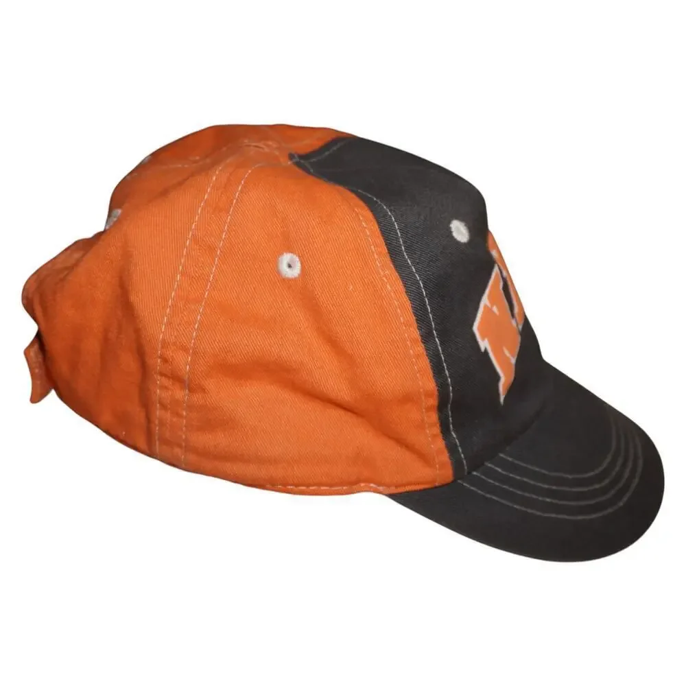 NIKE Kids Two-Tone Baseball Hat Cap Orange Grey Strapback Youth Adjustable